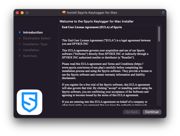 how to install spyrix keylogger for mac